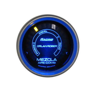 334NAC INSTRUMENTAL RACING 52 MM CELESTE INDICADOR ELECTRICO MEZCLA - AIRE - COMBUSTIBLE